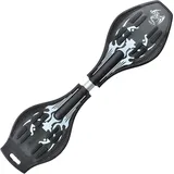 ERNAN Waveboard- Compact Lightweight Caster Board Kids/Teens. Waveboard Kinder Street Surfen Caster Torsion Skateboard Double Decks Casterboards Mit LED Leuchtrollen (Black D)