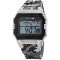 Calypso K5810/1 0,0 mm Digitalgehäuse grau Silikonarmband schwarz