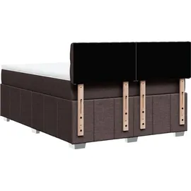 vidaXL Boxspringbett 140 x 200 cm Dunkelbraun
