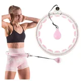 HMS Hula-Hoop HHW06 mit Noppen, Gewichten und Zähler - rosa