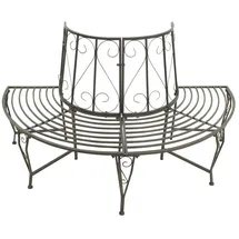 vidaXL Baumbank Halbrund 160 cm Stahl