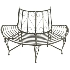 vidaXL Baumbank Halbrund 160 cm Stahl
