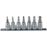 KS Tools 3/8" Bit-Stecknuss-Satz Innensechskant mit Kugelkopf, 7-tlg.