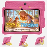 DigiLand Android 15 Kinder Tablet 10,1 Zoll, 6GB RAM + 32GB ROM (erweiterbar), Elternkontrolle, Kinder-Apps vorinstalliert, Doppelkamera, inkl. robuster Schutzhülle (Rosa)