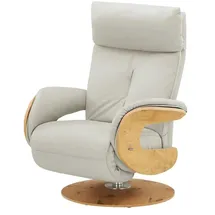 HIMOLLA Relaxsessel 7818 Leder 75 x 108 x 84 cm Grau elektrisch