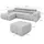 Livora Eckcouch Chenille 2-Sitzer Beige