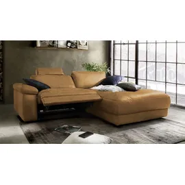 KAWOLA Ecksofa Lola Leder Recamiere rechts cognac