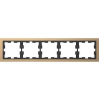 Merten System Design D-Life Metallrahmen, 5fach, Champagnermetallic