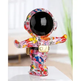 Gilde Figur OOH LALA Astronaut aus Kunstharz - Mehrfarbig - Höhe 30cm x Breite 26cm - Street Art Style