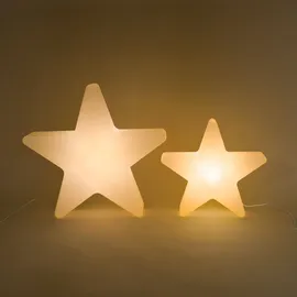 esotec Solar Leuchtstern 2er-Set für den Außenbereich IP44 wetterfest 102119 - Weiß