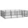 vidaXL Outdoor-Hundezwinger 11,58 m2 Stahl Schwarz