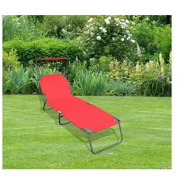 gartenundmoebel.de VCM Sonnenliege 185 x 55 x 24 cm Rot