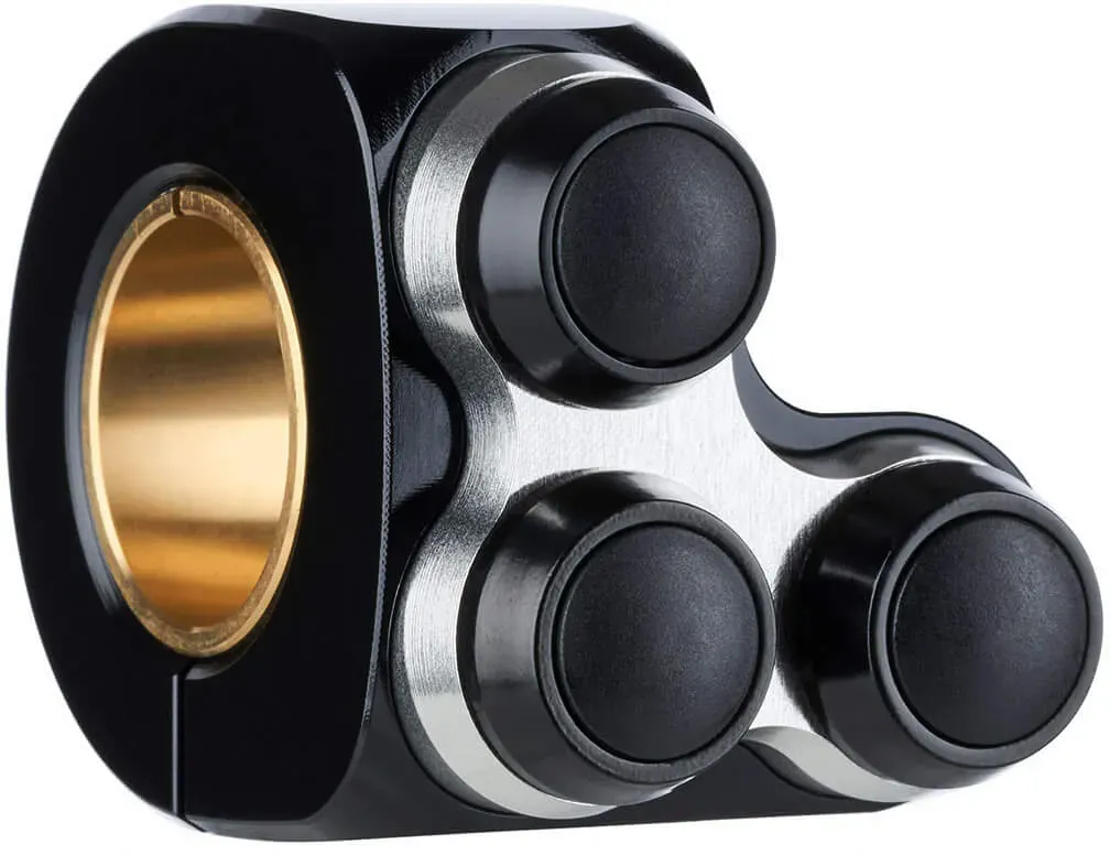 motogadget mo.switch basic Tasterarmatur, 3 Taster, schwarz-silber