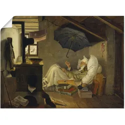 Wandbild ARTLAND "Der arme Poet. 1839", braun (farbe bild(er): braun), B:40cm H:30cm, Papier, Bilder, als Leinwandbild, Poster, Wandaufkleber in verschied. Größen