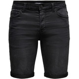 Only & Sons Herren Jeans Short ONSPLY REG BLK JOG SHT PK 8581 Regular Fit Schwarz 22018581 Normaler Bund XL