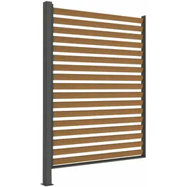 Siena Garden Sichtschutzmatte 160 x 210 cm Braun Metall