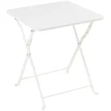 [en.casa] Klapptisch Vegårshei Stahl 45x40x40 cm Weiß