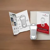 Rominox Geschenkartikel: ROMINOX Shop Tool // Allrounder – 8 Funktionen, Einkaufswagenlöser mit Zusatzfunktionen, Edelstahl Keytools, Multifunktionswerkzeug, Kleinigkeit für Adventskalender