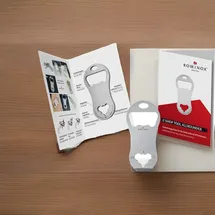 Rominox Geschenkartikel: ROMINOX Shop Tool // Allrounder – 8 Funktionen, Einkaufswagenlöser mit Zusatzfunktionen, Edelstahl Keytools, Multifunktionswerkzeug, Kleinigkeit für Adventskalender