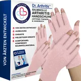 Von Ärzten Entworfen Damen Arthrose Handschuhe/Neurodermitis Handschuhe, Bequeme Kompressionshandschuhe, Fingerlose Handschuhe, Mischung aus Baumwolle, Nylon und Elasthan [Pink, XS]