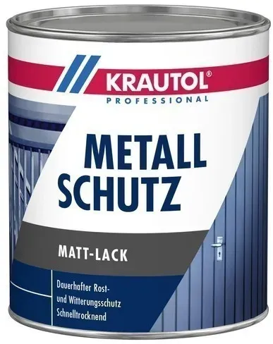 KRAUTOL METALLSCHUTZLACK | matt - RAL9005 Tiefschwarz - 2,5ltr
