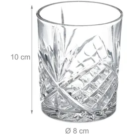 Relaxdays Whisky Glas 0,3 l 4-tlg.