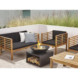 Beliani Feuerstelle Tanara Ø 60 cm Schwarz