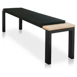 lycce XXL Klemmkissen Kissen für Sitzbank Kunstleder schwarz 150cm