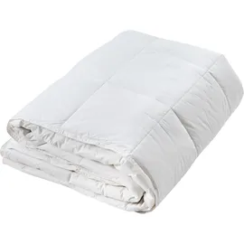 Beliani Bettdecke Weiß Japara Baumwolle Entendaunen Extra Warm geräuscharm luftdurchlässig leicht Winter Schlafzimmer