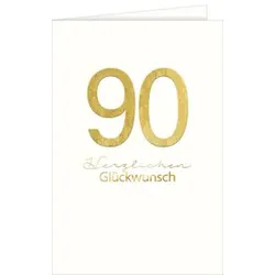 Geburtstagskarte Zahl 90 52-51890 Schrift