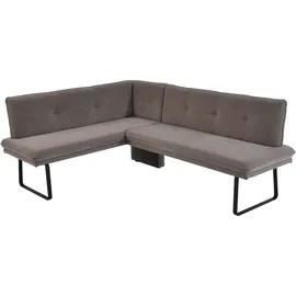 K+W Komfort & Wohnen Eckbank K+W KOMFORT & WOHNEN, braun (hellbraun), B:157cm H:87cm T:207cm, Sitzbänke, Eckbank, Polstereckbank in Spitzkissenoptik, Sitz und Rücken gesteppt