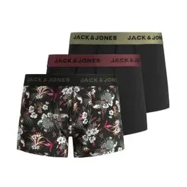 JACK & JONES Jacflower Boxershorts Schwarz XL 3er Pack