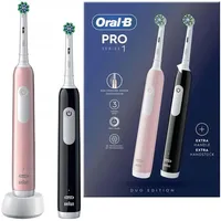 Oral-B Pro 1 Doppelpack schwarz/pink + 2. Handstück