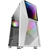 Mars Gaming MC777W, Gaming PC Gehäuse, Infinity Mirror ARGB, Gehärtetes Glas, 2x Fan Chroma ARGB, Weiß