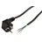 McPower MC Power Schutzkontakt Netzkabel | 5 m, 3×0,75 mm2, blanke Enden, gewinkelter Schuko-Stecker | Schwarzes Anschlusskabel für Haushalt, Werkstatt