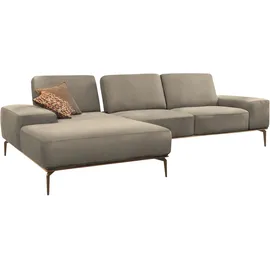 W.Schillig Eckcouch Leder 3-Sitzer Beige