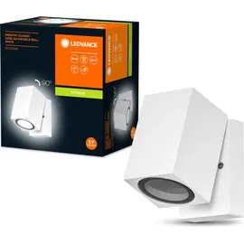 LEDVANCE Wandleuchte Endura Classic Cube in Weiß mit verstellbarem Lampenkopf