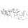 Merxx Amalfi Set 7-tlg. Tisch 220 x 90 cm inkl. Stapelsessel schwarz