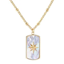 Valero Pearls Halskette Edelstahl Perlmutt in Gelbgold Ketten   Damen 