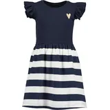 blue seven BLUE SEVEN, Mädchen, Kleid gestreift, Mädchen, Gr. 116, 5950, nachtblau, 95% Baumwolle, 5% Elasthan, normal, Rundhals, Kleider Jerseykleid
