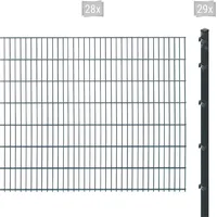 Arvotec Doppelstabmattenzaun ARVOTEC "ESSENTIAL 143 zum Einbetonieren", grau (anthrazit), H:143cm, Stahl, Kunststoff, Zaunelemente, Zaunhöhe 143 cm, Zaunlänge 2 - 60 m