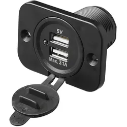 ProPlus 450416 Doppel Dual USB Steckdose zum Einbauen