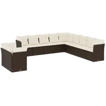 vidaXL Garten-Lounge-Set 11-tlg. braun