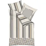 KAEPPEL Avion Gestreift Braun 135 x 200 cm + 80 x 80 cm