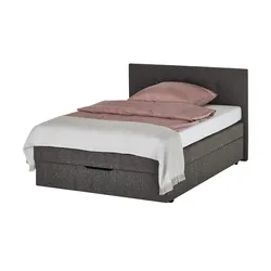 Boxspringbett  Evora ¦ grau ¦ Maße (cm): B: 146 H: 103