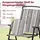 Costway Hochlehner Gartenstuhl 61,5 x 61,5 x 92 cm grau 2 St.