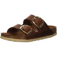 Birkenstock Arizona Big Buckle Nubukleder geölt schmal cognac 42