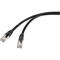 Renkforce RJ45 Netzwerkkabel, Patchkabel CAT 6a S/FTP (S/FTP, CAT6a, 75 m Schwarz für Außenbereich g