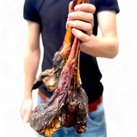 Breers Pet Food Ochsenziemer getrocknet mit Fleischkeule 500 Gramm Hundeleckerli, Harter Kauartikel, Leckerli getreidefrei, Kausnack zuckerfrei