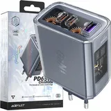 ACEFAST Gan 65W 3 Ports 1xUSB, 2xUSB C) Grau